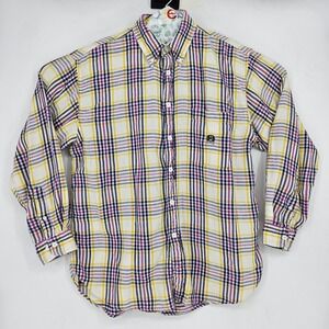 Cinch Shirt Mens Large Western Plaid Colorful Button‎ Up Cowboy Long Sleeve